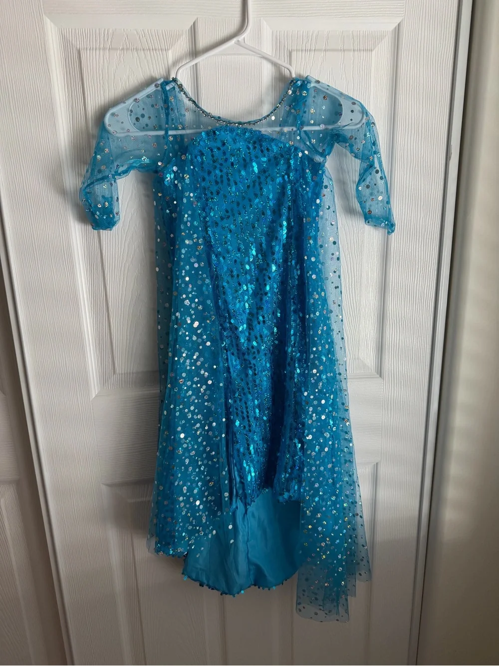 Kids Costume. Frozen - Elsa. Ice Queen. Blue Sequins.